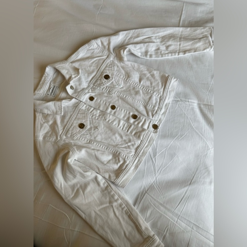 Classic White Denim Jacket for Women